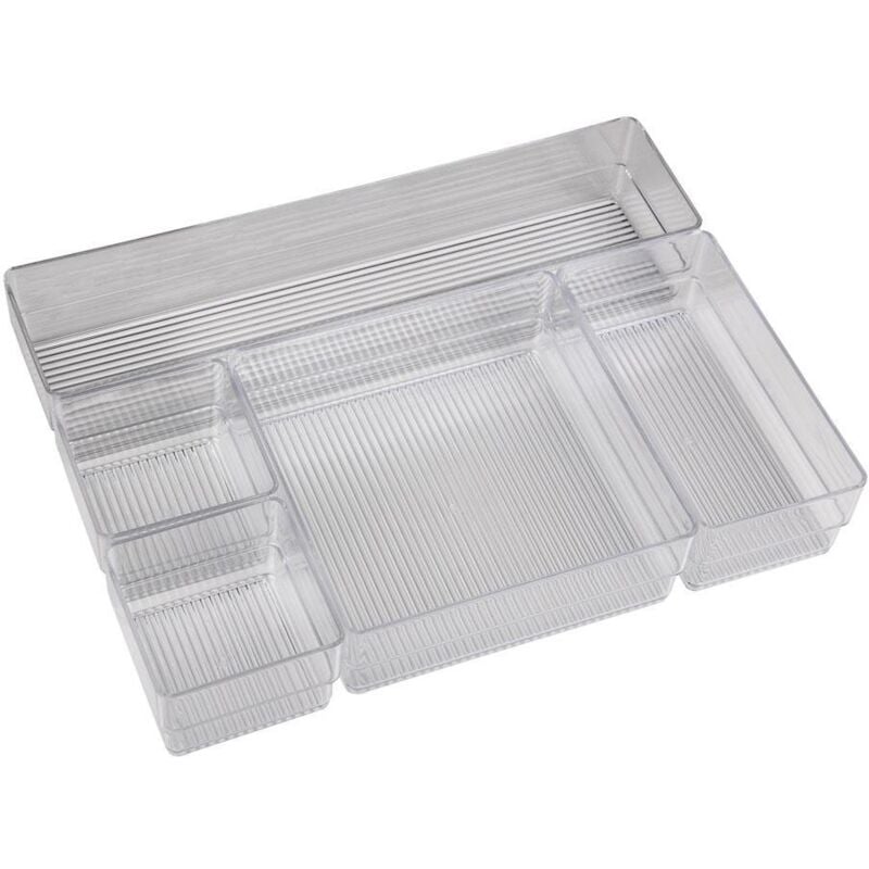 

PLIMPO set organizador cosmetic 30x23x8cm transparente caja 6 unid.