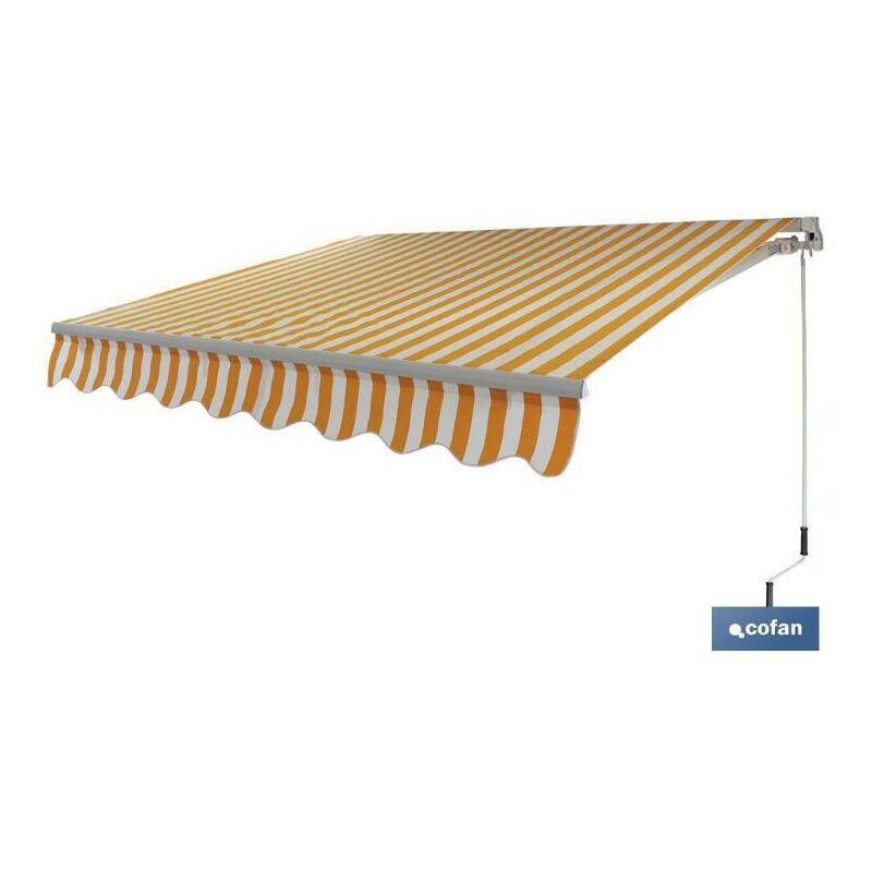 

PLIMPO toldo modelo nq05 color amarillo-blanco 2,5x2,0 mts