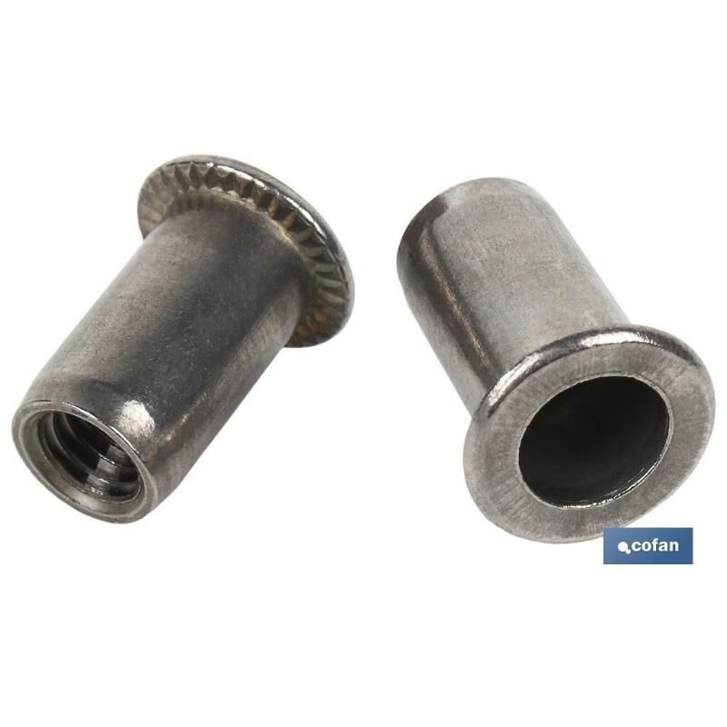 

PLIMPO tuercas remachables a-2 anchas m6 caja 200 unid.