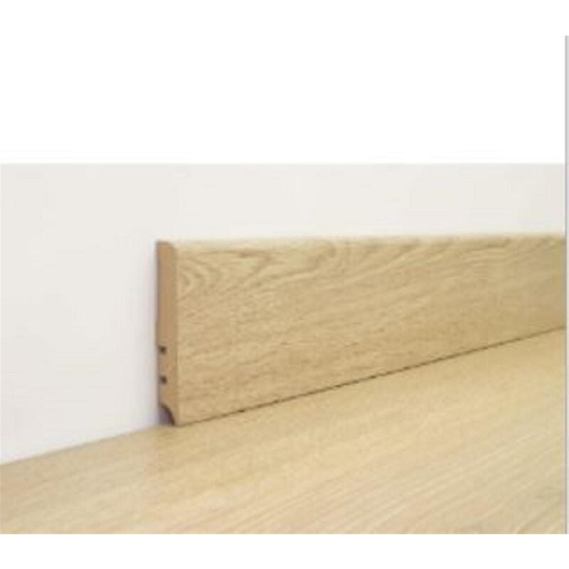 Plinthes en stratifié Domofloor (effet plancher) - Dimensions: 5,8 x 220 cm - Coloris : 226 baffin - Épaisseur 12 mm - Vendu à la pièce