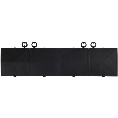 Plinthe à câbles noire épaisseur 12 mm Plinthe à dimensions 30 x 7,5 cm Plinthe en plastique clipsage facile usage intérieur et extérieur