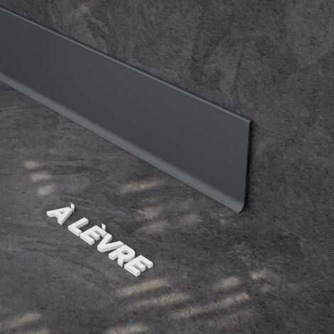 Plinthe à Lèvre PVC - Anthracite - 1 m, Lot de 5