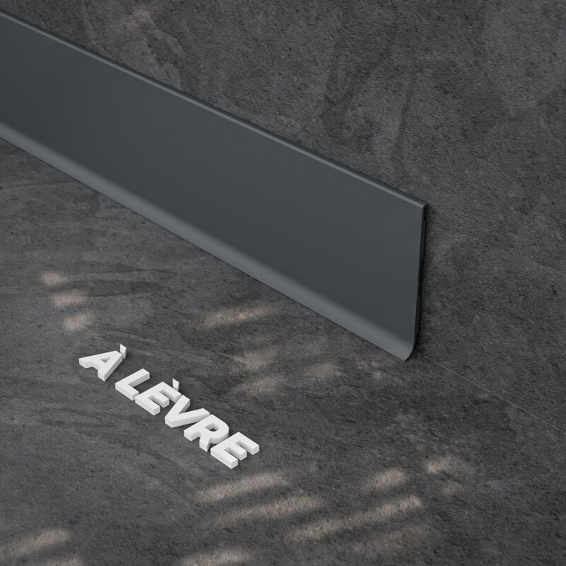 Plinthe à Lèvre PVC - Anthracite - 2 m, Lot de 5