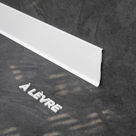 Plinthe à Lèvre PVC - Blanc - 1 m, À l'unité