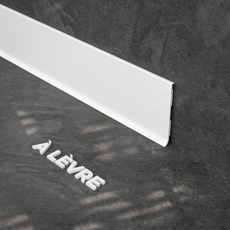 Mon Marché Déco - Plinthe à Lèvre pvc - Blanc - 2 m, Lot de 5