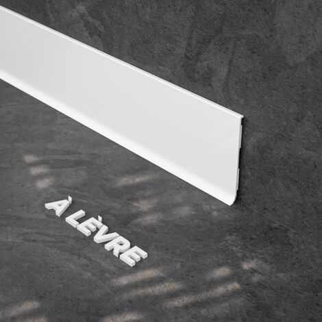Plinthe à Lèvre PVC - Blanc - 2 m, Lot de 5