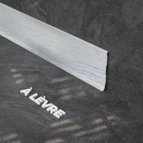 Plinthe à Lèvre PVC - Chêne Cendré - 1 m, À l'unité