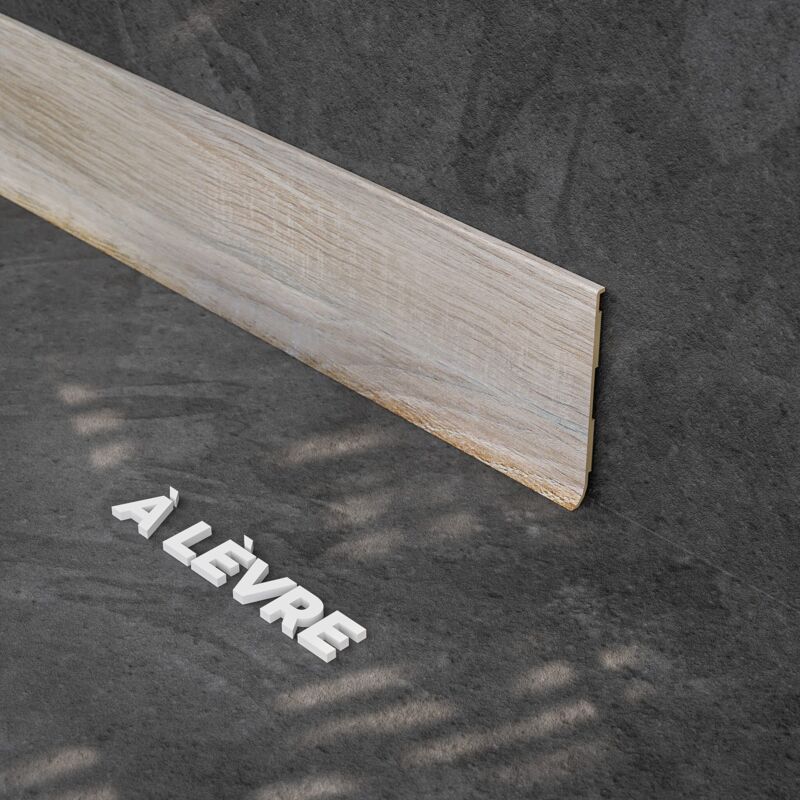 Mon Marché Déco - Plinthe à Lèvre pvc - Chêne Naturel - 1 m, à l'unité