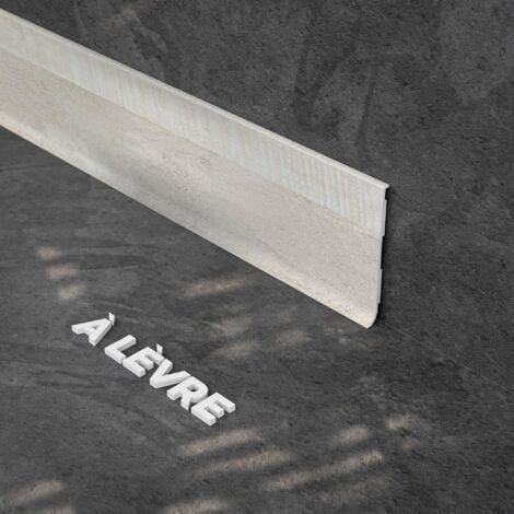 Plinthe à Lèvre PVC - Planche blanchie - 1 m, À l'unité