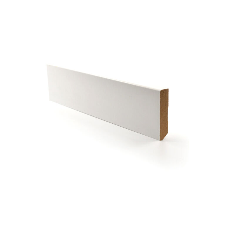 Plinthe blanche à peindre pour parquet contrecollé - 6 cm - Longueur 240 cm