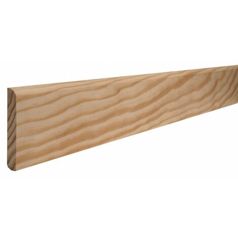 Plinthe bois pin angle arrondi sans noeud 70 x 10 mm – Longueur 2000 mm – Pour intérieurs et extérieurs – Installation facile – Sotrinbois