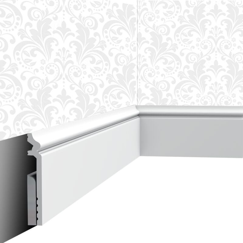 Plinthe décorative Cimaises et Plus P05 - 13,8x2,2x200cm (h x p x L) - moulure