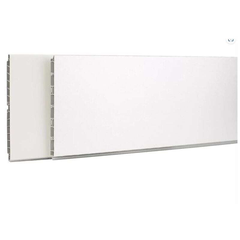 Plinthe de caisson en pvc - hauteur 100 mm - longueur 3,85 m - finition alu Synercia
