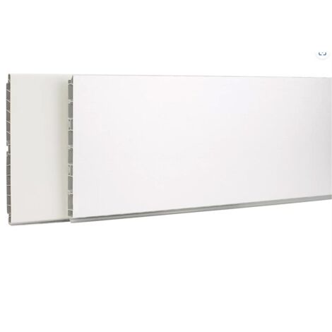 Plinthe de caisson en PVC - hauteur 100 mm - longueur 3,85 m - finition alu - SYNERCIA