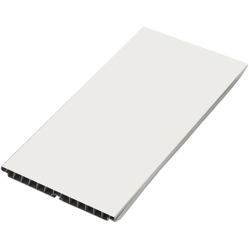 Plinthe de Cuisine PVC Longeur 2,5m avec Accessoires Complets (2 Angles 90° + 1 Joint) Qualité Made in Italy (Couleur: Blanc, H: 150mm)