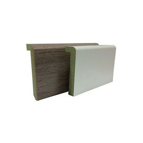 Plinthe de recouvrement blanche à peindre 14x100x2440mm – Bord rond – Pour espaces intérieurs – Résistante à l'humidité