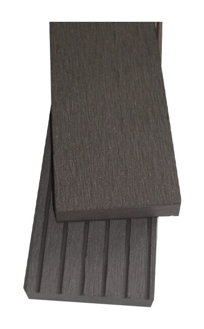 Plinthe finition terrasse bois composite (Qualita) - Coloris - Gris carbone, Epaisseur - 1cm, Largeur - 5.5 cm, Longueur - 200 cm - Gris carbone