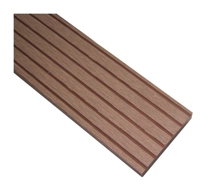 Plinthe finition terrasse bois composite (Qualita) - Coloris - Terre cuite, Epaisseur - 1cm, Largeur - 5.5 cm, Longueur - 200 cm - Terre cuite