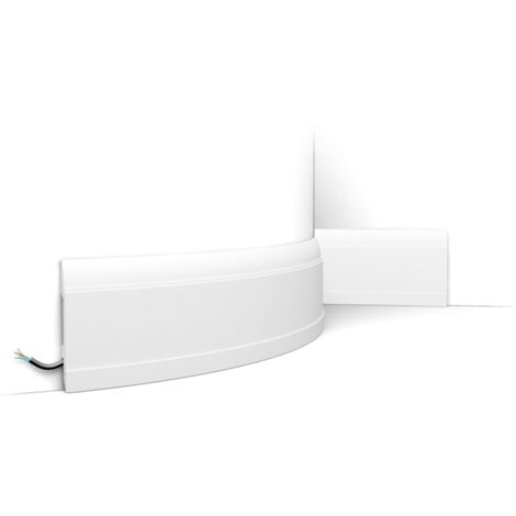 Pack de 4 mètres Plinthe moderne au motif linéaire et au design sobre SX104 - 200x14,8x1,7 -