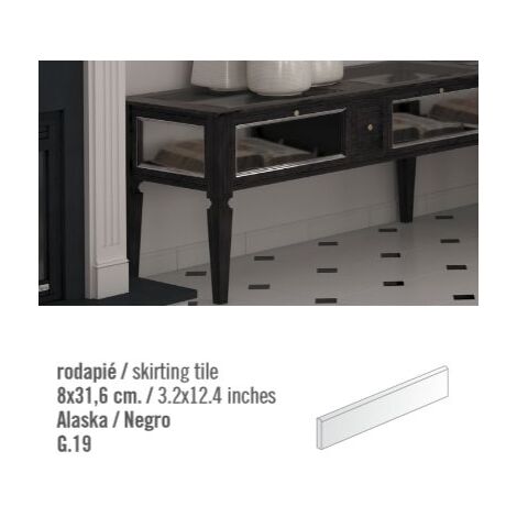Plinthe interieur Blanc Alaska 8x31,6 cm - 10.11mL