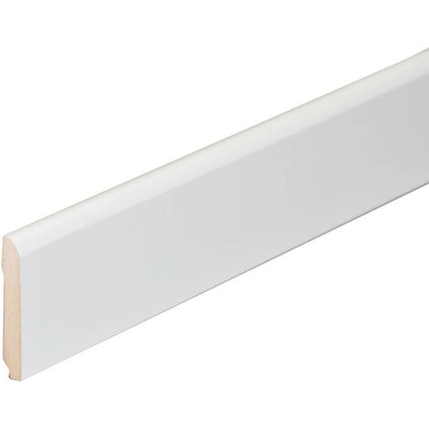Plinthe MDF blanche - Longueur 2 m - 80 x 14 mm