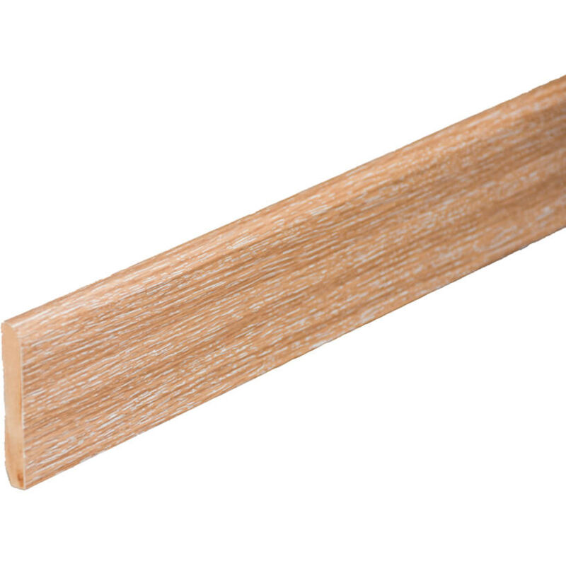 Mon Marché Déco - Plinthe mdf 2 m - Chêne Cérusé - 100 x 10 mm, Lot de 5