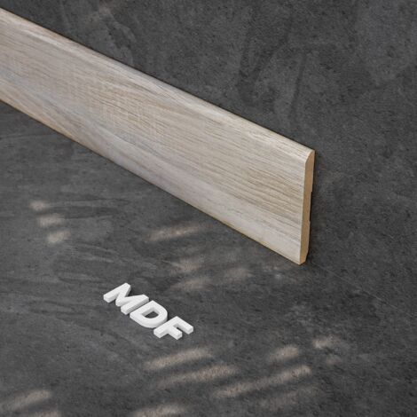 Plinthe MDF 2 m - Chêne Naturel - Lot de 5 - 100 x 10 mm