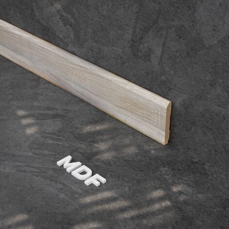 Plinthe MDF 2 m - Chêne Naturel - Lot de 5 - 70 x 10 mm