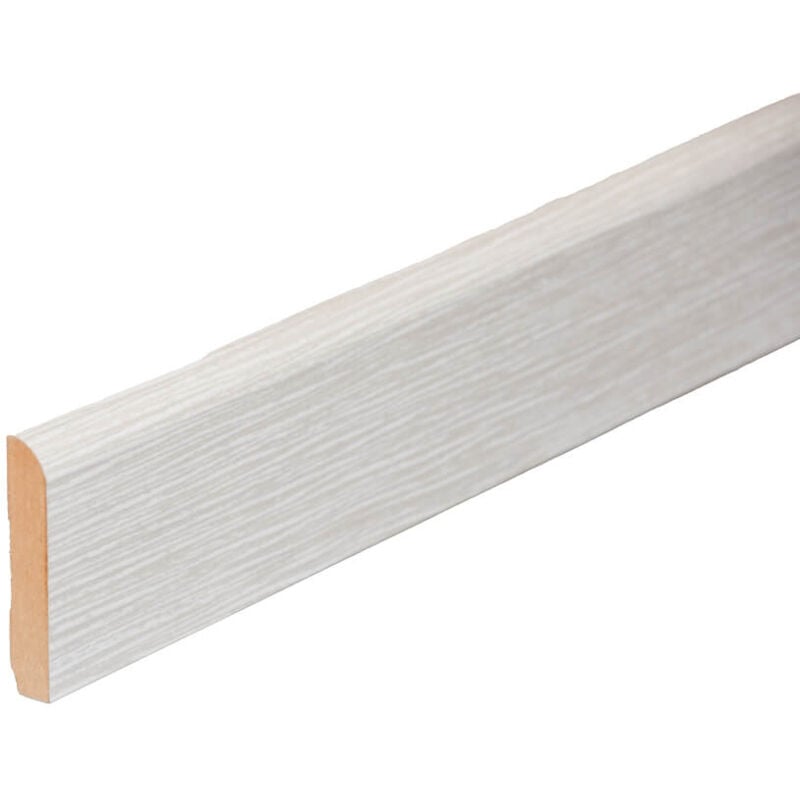Mon Marché Déco - Plinthe mdf 2 m - Pin blanc - 80 x 14 mm, Lot de 5