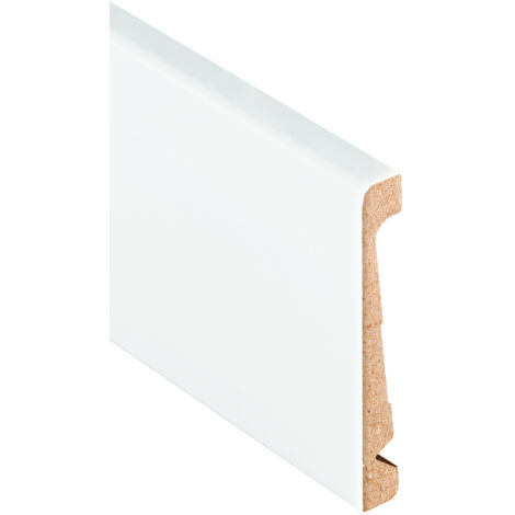 Plinthe MDF 80mm à peindre – Hauteur 80mm – Longueur 2,20m – Finition pré-apprêtée – Protection des murs et câbles – Romus
