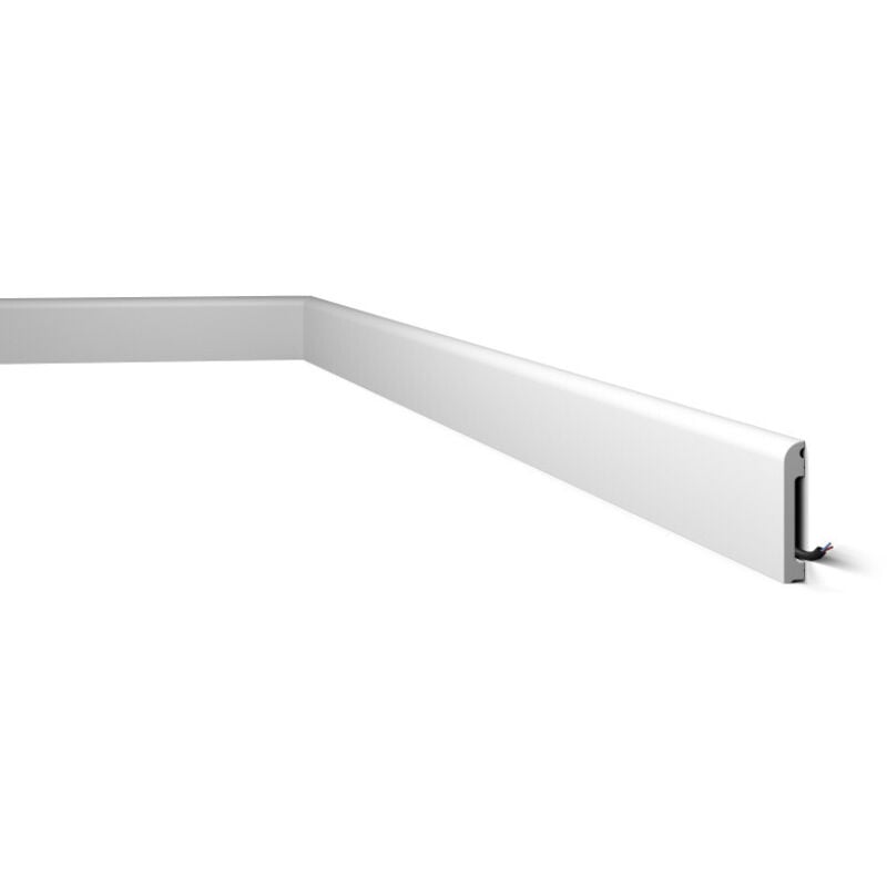 NMC - Plinthe FL12 wallstyl Noel Marquet Planchette Moulure en stuc Moulure décorative design intemporel classique blanc 2 m