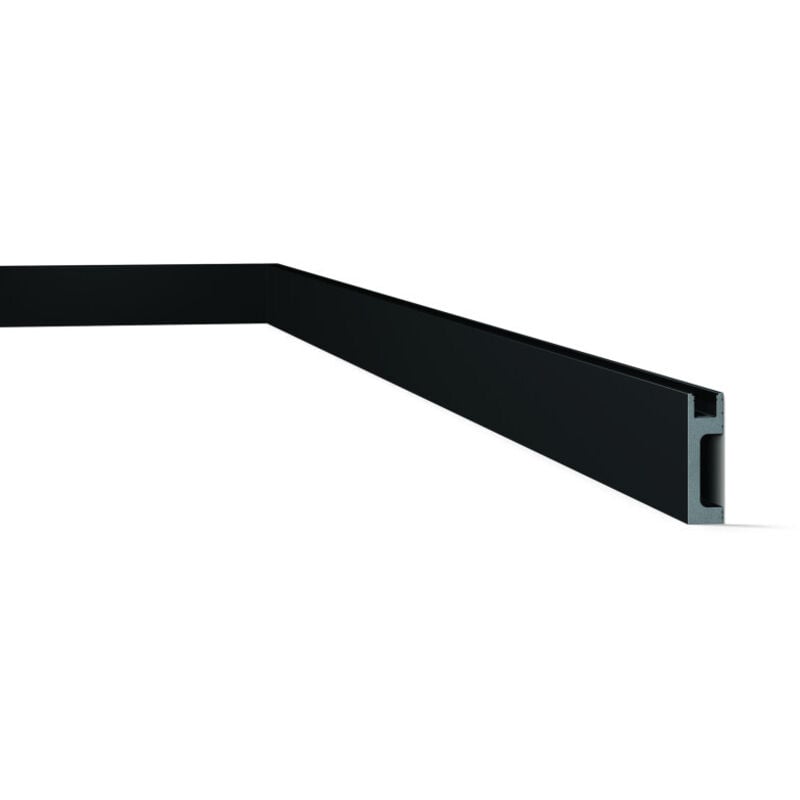 Plinthe NMC IL10 BLACK WALLSTYL Noel Marquet Moulure décorative Moulure en stuc Éclairage indirect design moderne noir 2 m