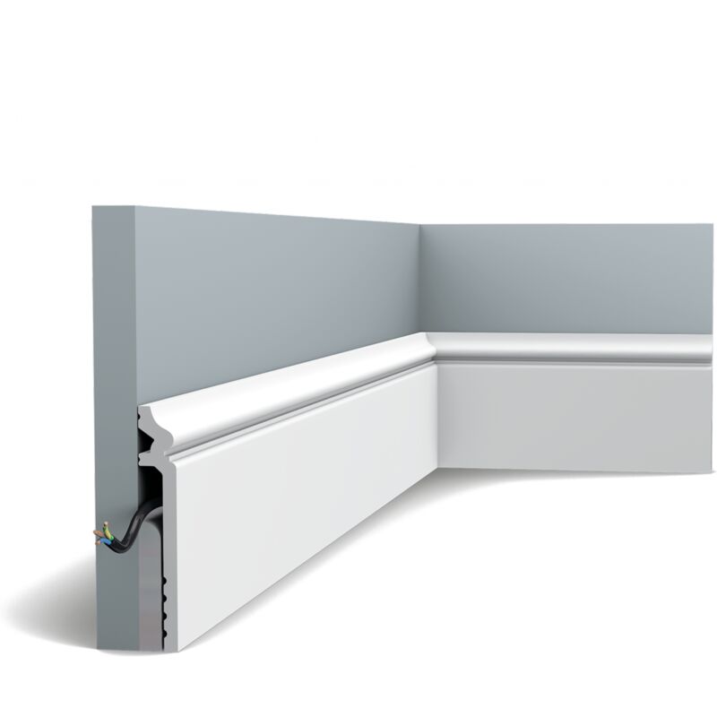 SX186 Plinthe de rénovation Orac Decor - 13,8x2,2x200cm (h x p x l) - surplinthe décorative polymère a l unité