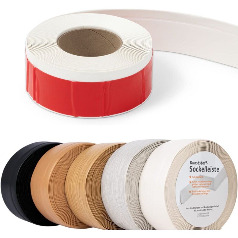 Plinthe Oslo 50 x 15 mm Blanc Longueur: 25 mètres