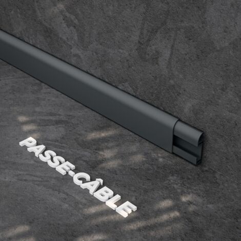 Plinthe Passe-Câble PVC 50 mm - Anthracite - 1 m, À l'unité