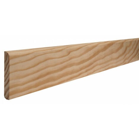 Plinthe pin angle arrondi sans noeud 70 x 10 longueur 2m