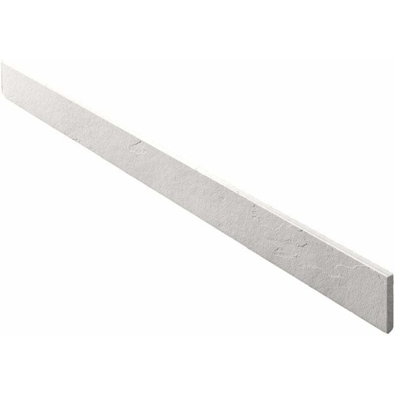 Poalgi - Plinthe pour receveur de douche blanc Blanco, L.15 x l.180 cm, finition ardoise