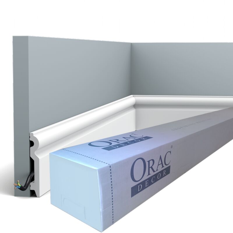 Orac - SX137 Plinthe Decor - 10x1,5x200cm (h x p x l) - moulure décorative polymère Carton 8 pièces