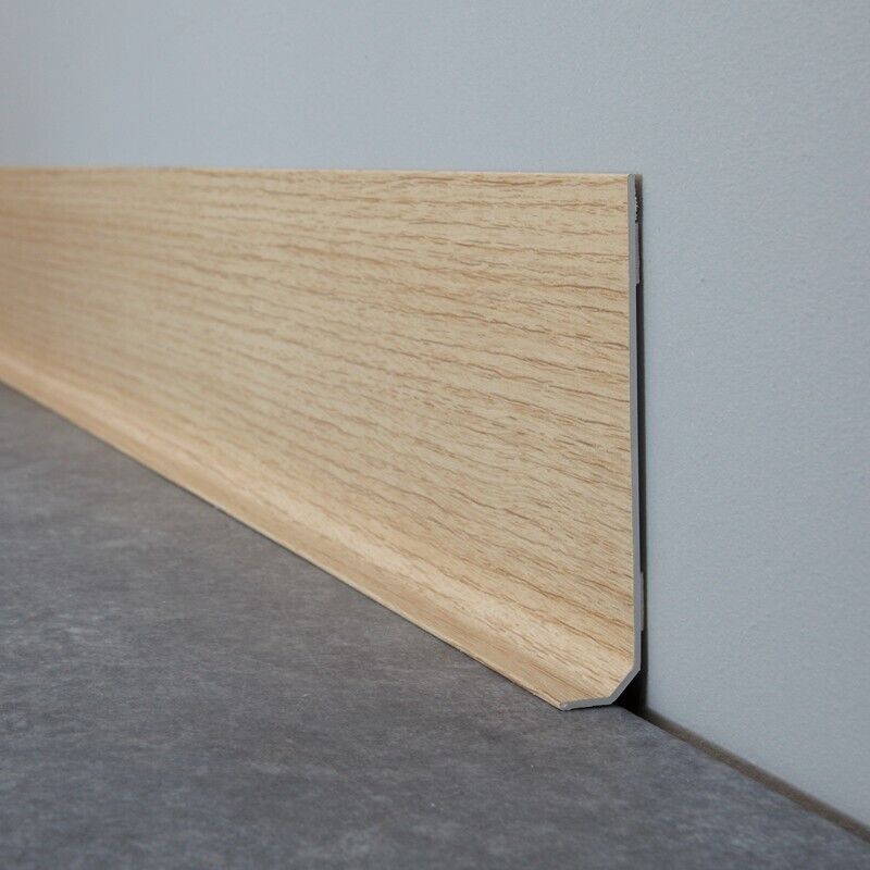 99déco - Lot de 10 Plinthes pvc Couleur Bois - 99deco - H8 x L100 cm Profondeur 14 mm