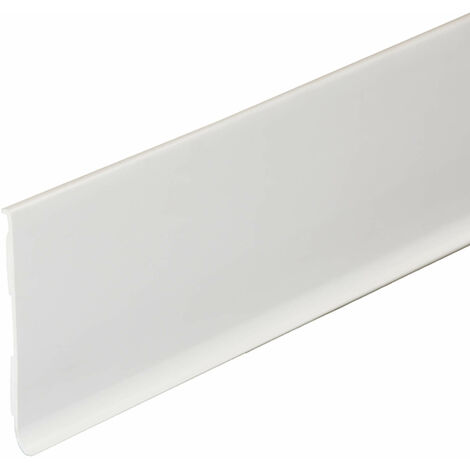 Plinthe rigide à lèvre PVC 100 mm - Blanc - À l'unité - 1 m