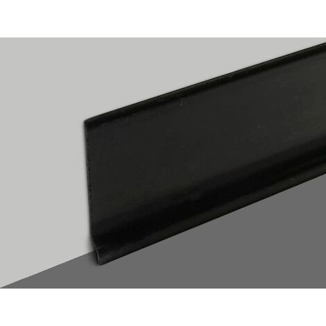 Plinthe souple en PVC, de grande qualité, Blanc, Gris clair, Gris foncé, ou Noir, hauteur 70 mm, longueur au choix