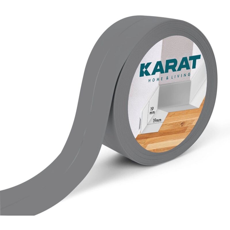 Plinthe souple Riga 19 x 19 mmm Gris Longueur: 25 m