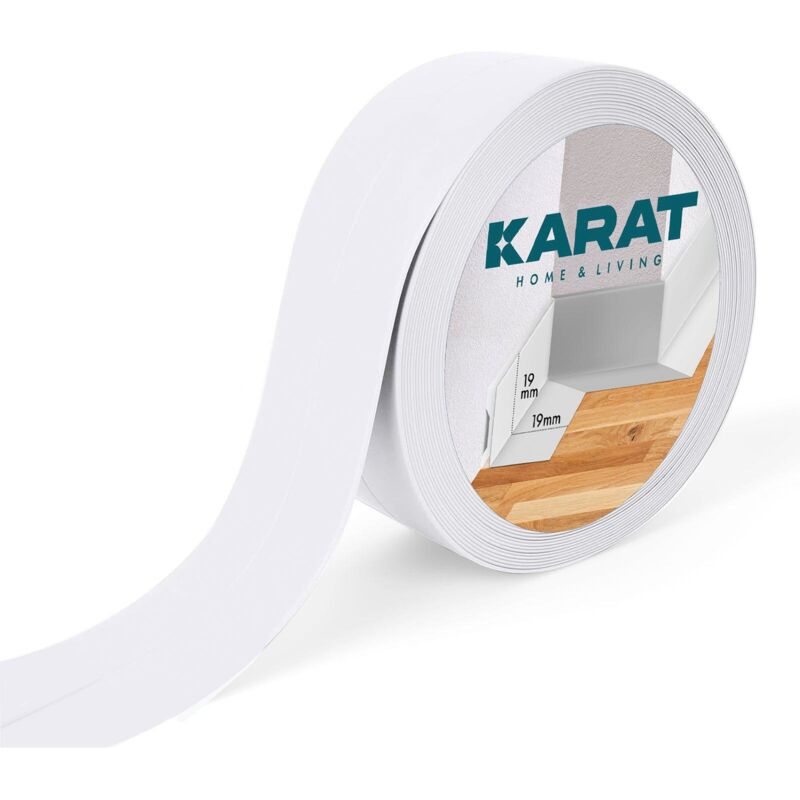 Plinthe souple Riga 19 x 19 mmm Blanc Longueur: 25 m