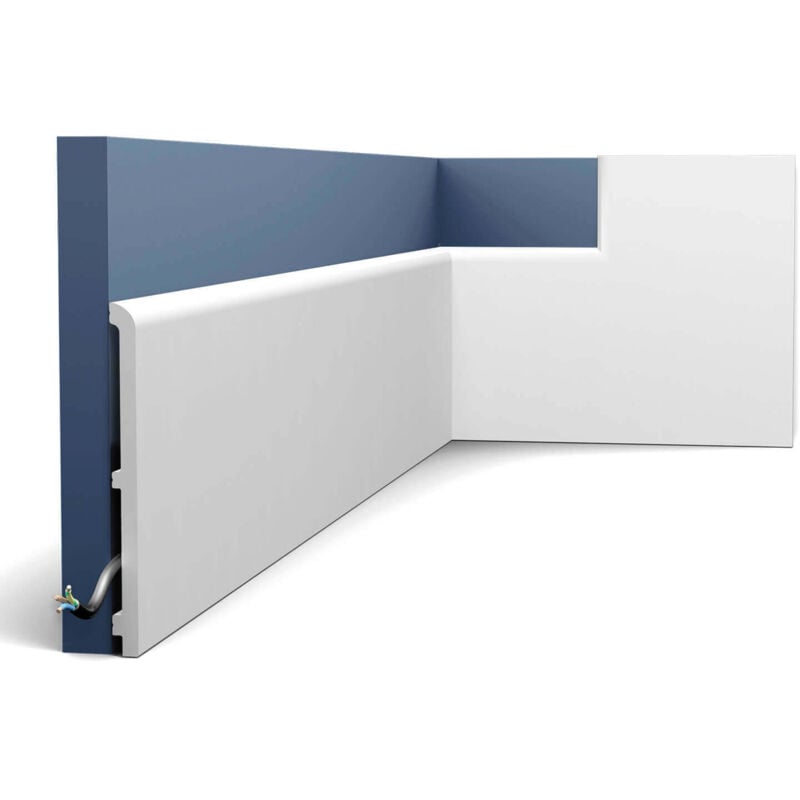 Orac - SX212 cascade Plinthe Decor - 17 x 1,3 x 200cm (h x p x l) - plinthe décorative polymère a l unité