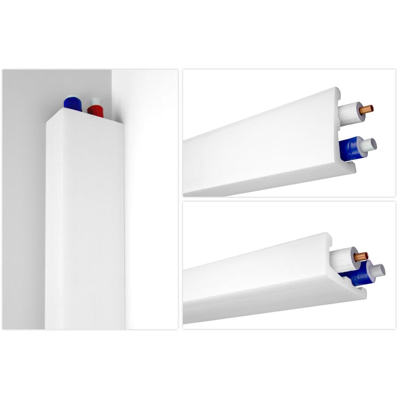 Marbet Design - Plinthes d'angle Cache-rideaux 12x6cm xps Styrofoam Profilé en l Habillage de tube, EK-1: Max. Forfait (meilleur prix par mètre),