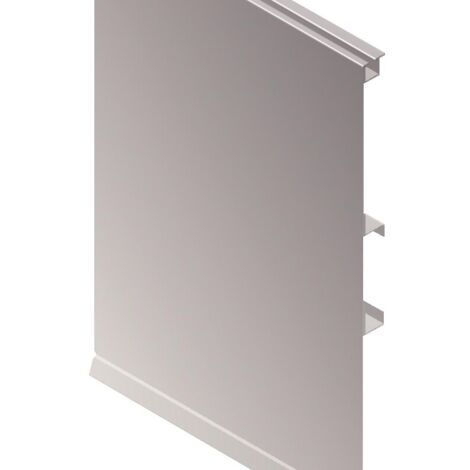 Plinthes de caisson en aluminium - hauteur 100 mm - longueur 4 m - finition satiné - SYNERCIA