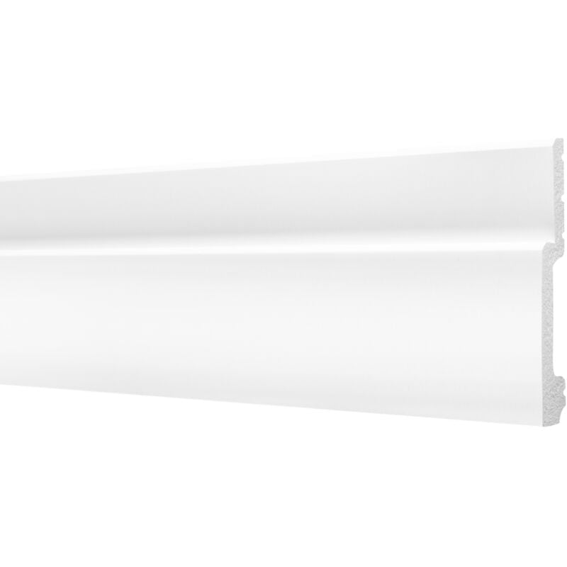 Cosca - Plinthes en hdps - polystyrène haute densité, léger & résistant aux chocs - Plinthes en stuc : 2 mètres / 1 bande, CP-10 / 20x110mm