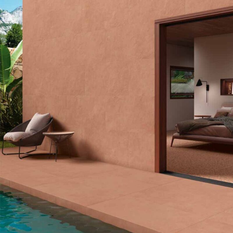 Carrelage grès cérame effet argile TERRA 120x60 cm Gobi - Anti-dérapant - boîte de 1.44 m2 - Gioia Materia