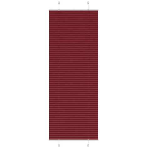 Plissee Bordeauxrot 80x200 cm Stoffbreite 79,4 cm Polyester vidaXL