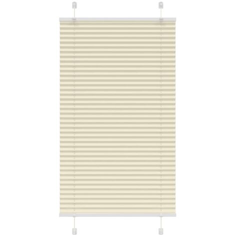 Plissee Creme 80x150 cm Stoffbreite 79,4 cm Polyester vidaXL